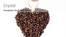  Presentation with coffee beans - Amazing presentation theme having coffee-beans-in-shape backdrop and a white colored foreground