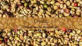  Presentation with coffee beans - PPT layouts having coffee-beans-in-the-sun background and a gold colored foreground