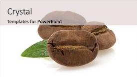  Presentation with green coffee beans - Audience pleasing slide set consisting of coffee beans isolated on white backdrop and a light gray colored foreground