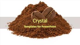  Presentation with coffee beans on a white - Colorful PPT theme enhanced with coffee beans isolated on white backdrop and a tawny brown colored foreground