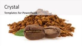  Presentation with coffee beans on a white - Amazing PPT layouts having coffee beans isolated on white backdrop and a  colored foreground