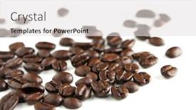  Presentation with coffee beans - Amazing PPT theme having coffee-beans-isolated-on-white backdrop and a light gray colored foreground