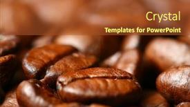  Presentation with coffee beans - Beautiful PPT layouts featuring coffee-beans-macro-close-up backdrop and a tawny brown colored foreground