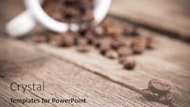  Presentation with coffee beans - Presentation featuring coffee-beans-on-a-old background and a coral colored foreground