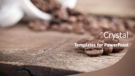  Presentation with coffee beans - Presentation theme consisting of coffee-beans-on-a-rustic background and a coral colored foreground