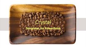  Presentation with coffee beans - Beautiful slide set featuring coffee-beans-on-acacia-wood backdrop and a tawny brown colored foreground