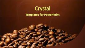  Presentation with coffee beans - Colorful slide deck enhanced with coffee beans on brown background backdrop and a tawny brown colored foreground