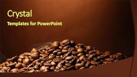  Presentation with coffee beans - Audience pleasing PPT layouts consisting of coffee beans on brown background backdrop and a tawny brown colored foreground