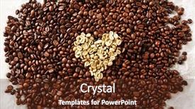  Presentation with parchment - Theme with coffee-beans-on-crumpled-parchment background and a tawny brown colored foreground