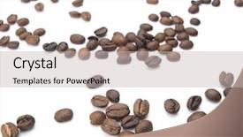  Presentation with coffee beans - Colorful theme enhanced with coffee beans scattered isolated backdrop and a light gray colored foreground
