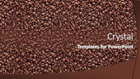  Presentation with coffee beans - Audience pleasing slide deck consisting of coffee-beans-seamless-background-top backdrop and a tawny brown colored foreground