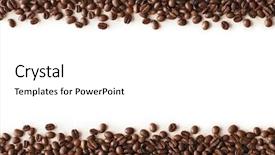  Presentation with coffee beans - Amazing PPT theme having coffee beans stripes isolated backdrop and a white colored foreground