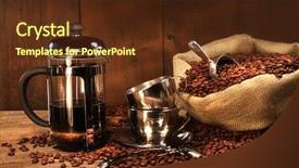  Presentation with french beans - PPT layouts featuring coffee beans with french background and a tawny brown colored foreground