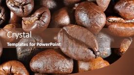  Presentation with coffee beans - Colorful theme enhanced with coffee beans backdrop and a tawny brown colored foreground