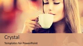  Presentation with beverage tea - PPT layouts having mexican sea turtle underwater swimming background and a ocean colored foreground