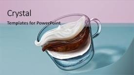  Presentation with moving water - Cool new presentation theme with coffee beverage - flying layer backdrop and a lemonade colored foreground