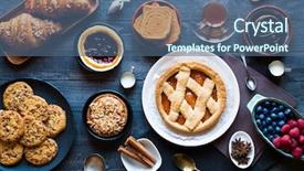  Presentation with breakfast biscuits - Theme enhanced with coffee biscuits spices and more background and a ocean colored foreground