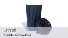  Presentation with black paper - Presentation design enhanced with coffee-black-paper-coffee-cup and a light gray colored foreground