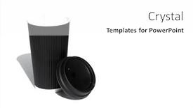  Presentation with black paper - Presentation theme consisting of coffee-black-paper-coffee-cup and a  colored foreground