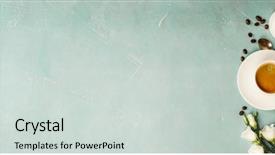  Presentation with brunch breakfast buffet healthy continental - Slide deck with coffee borders - continental breakfast captured from above background and a soft green colored foreground