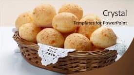  Presentation with bread roasting - Slides featuring coffee brazil - brazilian snack cheese bread background and a yellow colored foreground