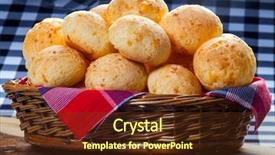  Presentation with bread roasting - Presentation having coffee brazil - brazilian snack cheese bread background and a  colored foreground