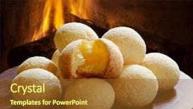  Presentation with jesus bread and wine - Beautiful PPT theme featuring coffee brazil - cheese bread mineiro backdrop and a tawny brown colored foreground