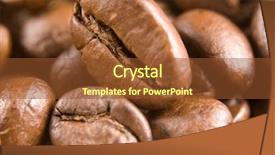  Presentation with agriculture coffe - Slides having coffee brazil - roasted coffe beans macro texture background and a tawny brown colored foreground