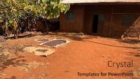  Presentation with traditional drink - PPT layouts featuring coffee-cherries-drying background and a coral colored foreground