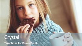  Presentation with tea coffee - Beautiful presentation featuring coffee chocolate - child wearing sweater and drinking backdrop and a seafoam green colored foreground