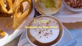  Presentation with churros - Presentation theme with coffee-churros-and-tapas-spanish background and a red colored foreground