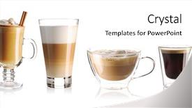 Presentation with coffee - Slide deck having coffee collection isolated on white background and a white colored foreground