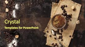  Presentation with dark space - Audience pleasing slide set consisting of coffee composition on dark rustic backdrop and a tawny brown colored foreground