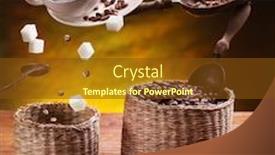  Presentation with sugar cubes - Amazing theme having coffee-concept-image-cup backdrop and a tawny brown colored foreground