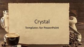  Presentation with coffee - Theme having coffee concept on wooden background background and a soft green colored foreground