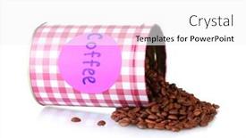  Presentation with coffee container - Amazing theme having coffee-container-isolated-on-white backdrop and a white colored foreground