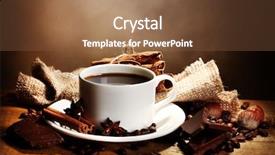  Presentation with coffee chocolate - Beautiful PPT layouts featuring coffee cup and beans cinnamon backdrop and a tawny brown colored foreground