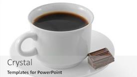  Presentation with coffee chocolate - Cool new presentation with coffee-cup-and-chocolate-bars backdrop and a light gray colored foreground
