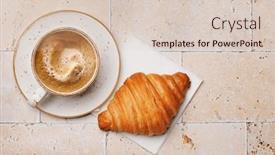  Presentation with croissant - Theme with coffee-cup-and-croissant-flat background and a lemonade colored foreground
