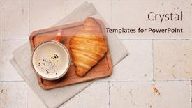  Presentation with croissant - Theme consisting of coffee-cup-and-croissant-flat background and a lemonade colored foreground