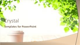  Presentation with croissant - Theme featuring coffee-cup-and-croissant background and a cream colored foreground