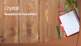  Presentation with flower office desk table - Cool new presentation theme with coffee cup and flower top backdrop and a coral colored foreground