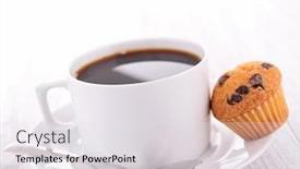  Presentation with muffin - Amazing slides having coffee cup and muffin backdrop and a light gray colored foreground