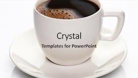  Presentation with coffee beans on a white - PPT theme featuring coffee cup and saucer background and a lemonade colored foreground