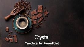  Presentation with coffee chocolate - Slide deck enhanced with coffee cup beans and chocolate background and a dark gray colored foreground
