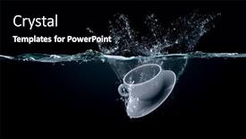  Presentation with water cup - Slide set featuring coffee-cup-in-water-splash background and a black colored foreground