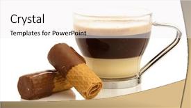 Presentation with cold coffee - Amazing slide deck having coffee cup isolated backdrop and a  colored foreground