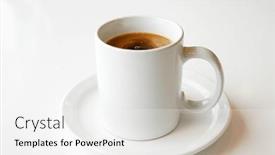  Presentation with black ceramic - PPT theme having coffee-cup-of-coffee-coffee background and a white colored foreground