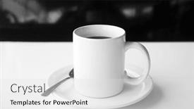  Presentation with black ceramic - Slide deck featuring coffee-cup-of-coffee-coffee background and a light gray colored foreground