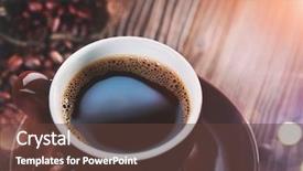  Presentation with coffee borders - Audience pleasing PPT theme consisting of coffee cup of coffee backdrop and a tawny brown colored foreground